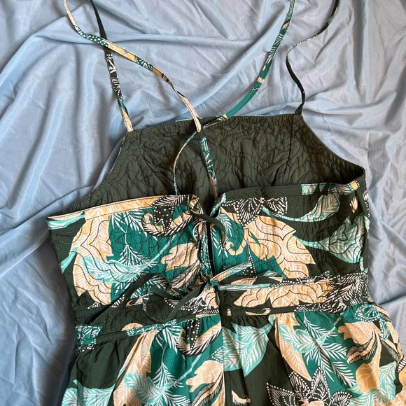 Unsubscribed Quilted Floral Pinafore Midi Dress Size 4 NWT - Picture 6 of 9